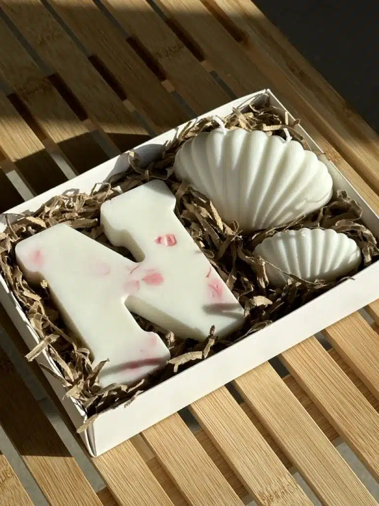 מארז נר אות וצדפות