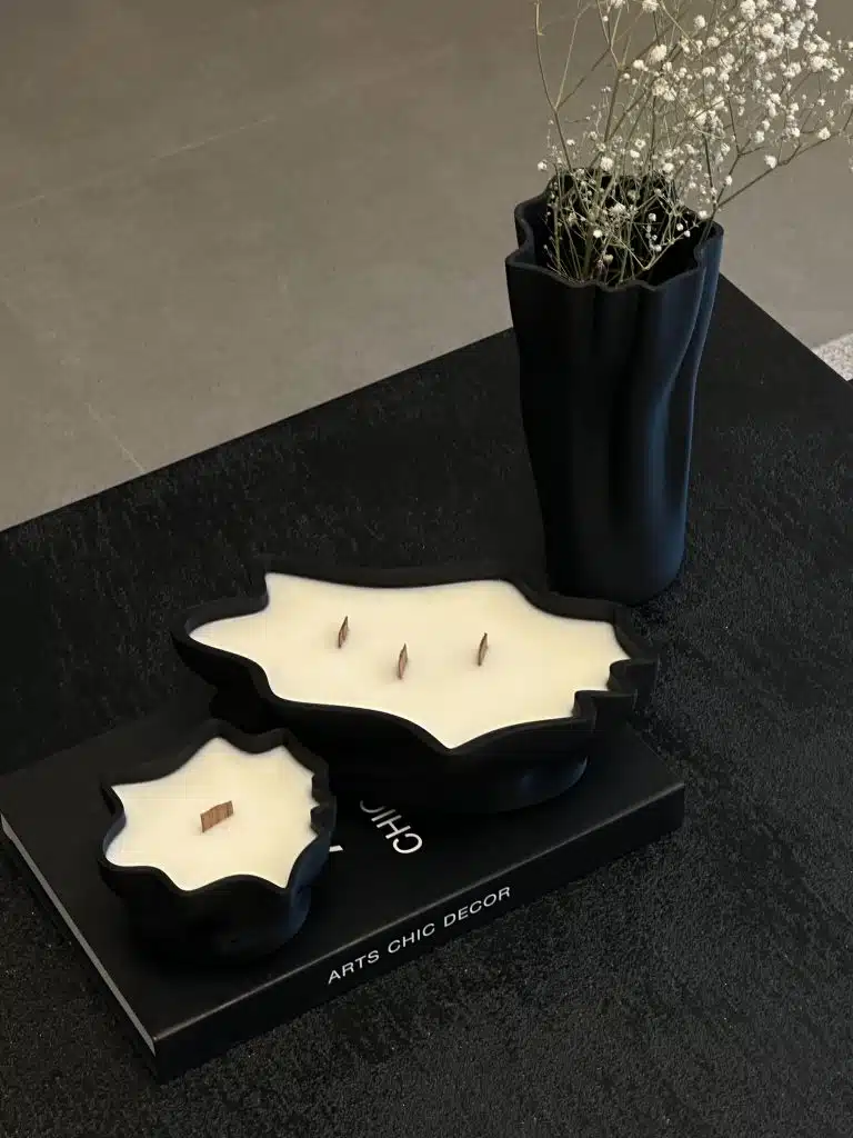 נרות תלת מימד שחור