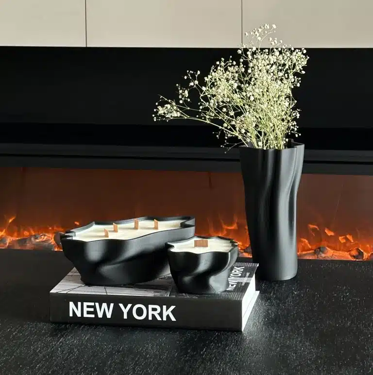 נרות תלת מימד שחור