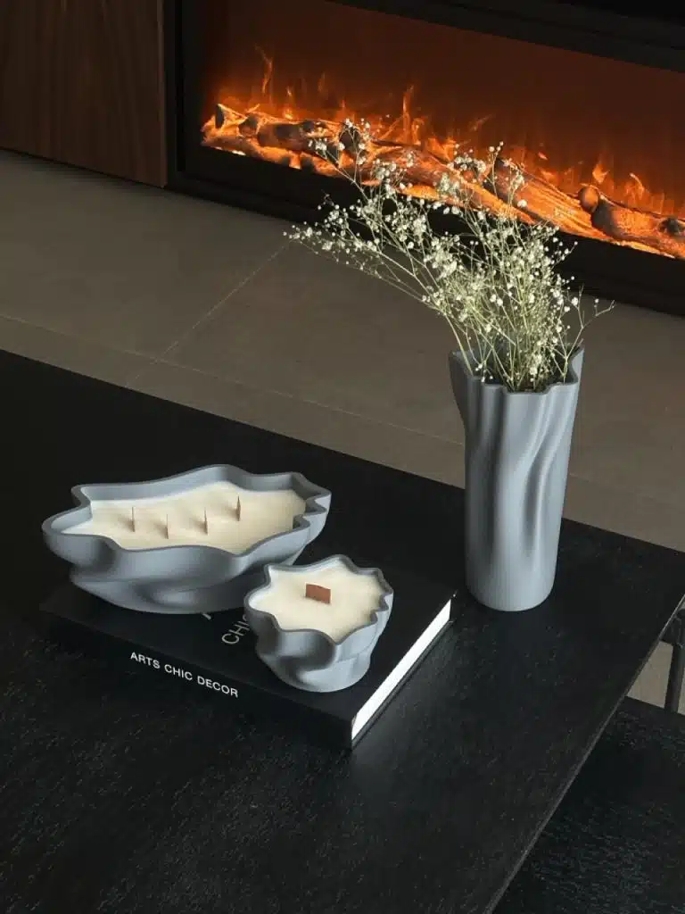 סט אפור נרות